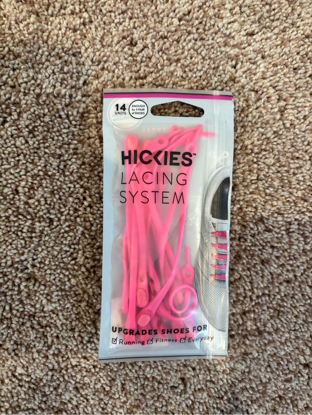 Pink Lacing System - No-Tie Elastic Shoelaces (14 Units)